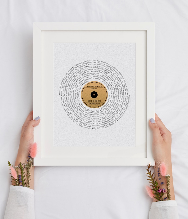 Personalized Song Lyric Wall Hanging Music Lover Gift Etsy