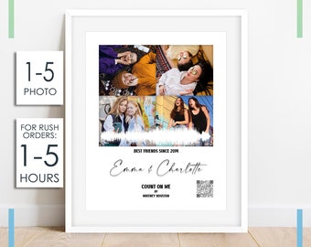 Sisters Picture Collage Gift For Her, Personalized Picture Collage Gifts For Sister, Unique Gifts For Sisters, Collage Gifts for Best Friend