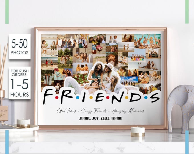 Best Friend Photo Collage, Personalized Bff Photo Collage, Best Friend Photo Gift, Bestie Custom Photo Collage, Bff Photo Gift, BFF Collage