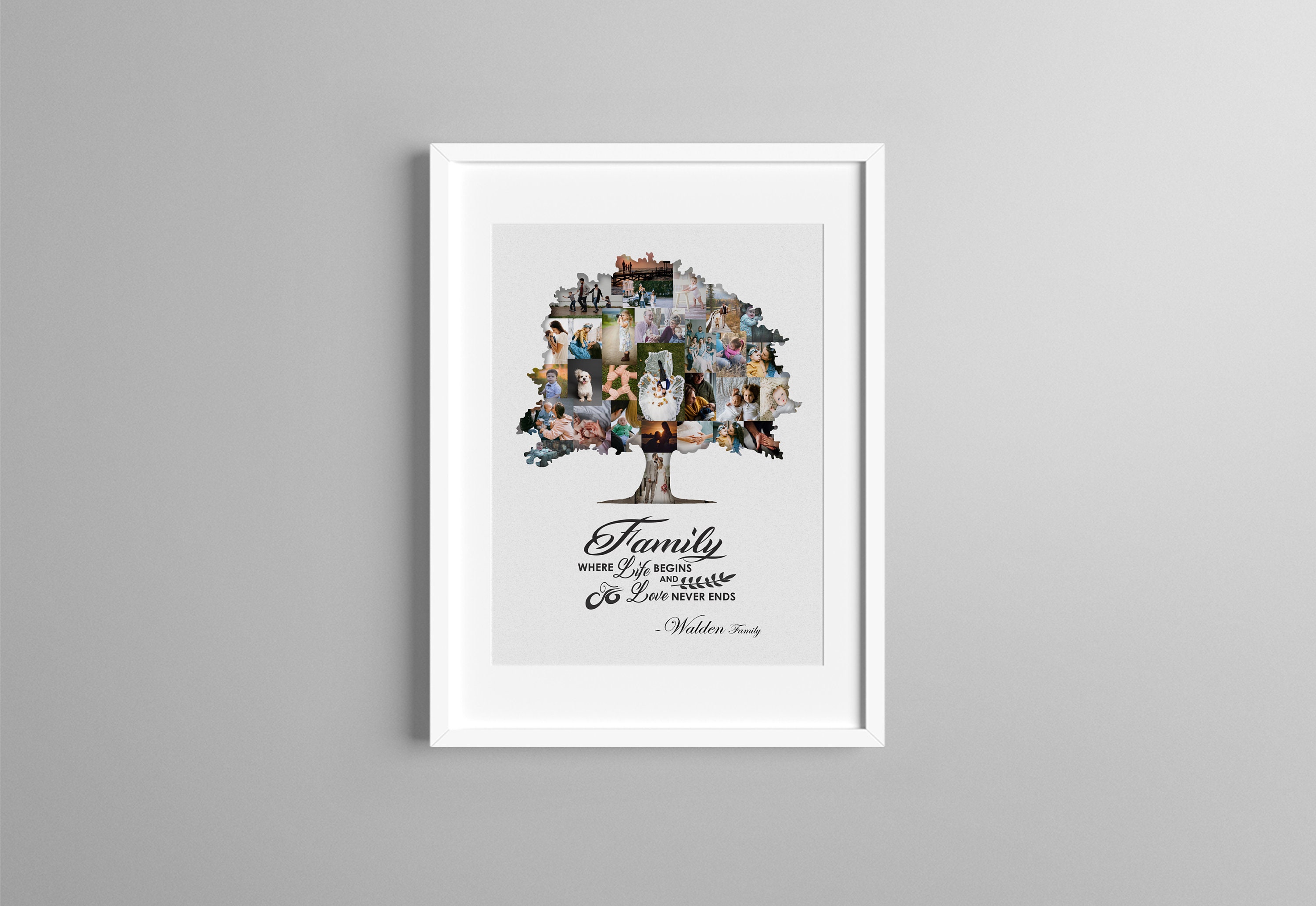 FAMILY TREE Personalized Family Name Print Custom Family | Etsy