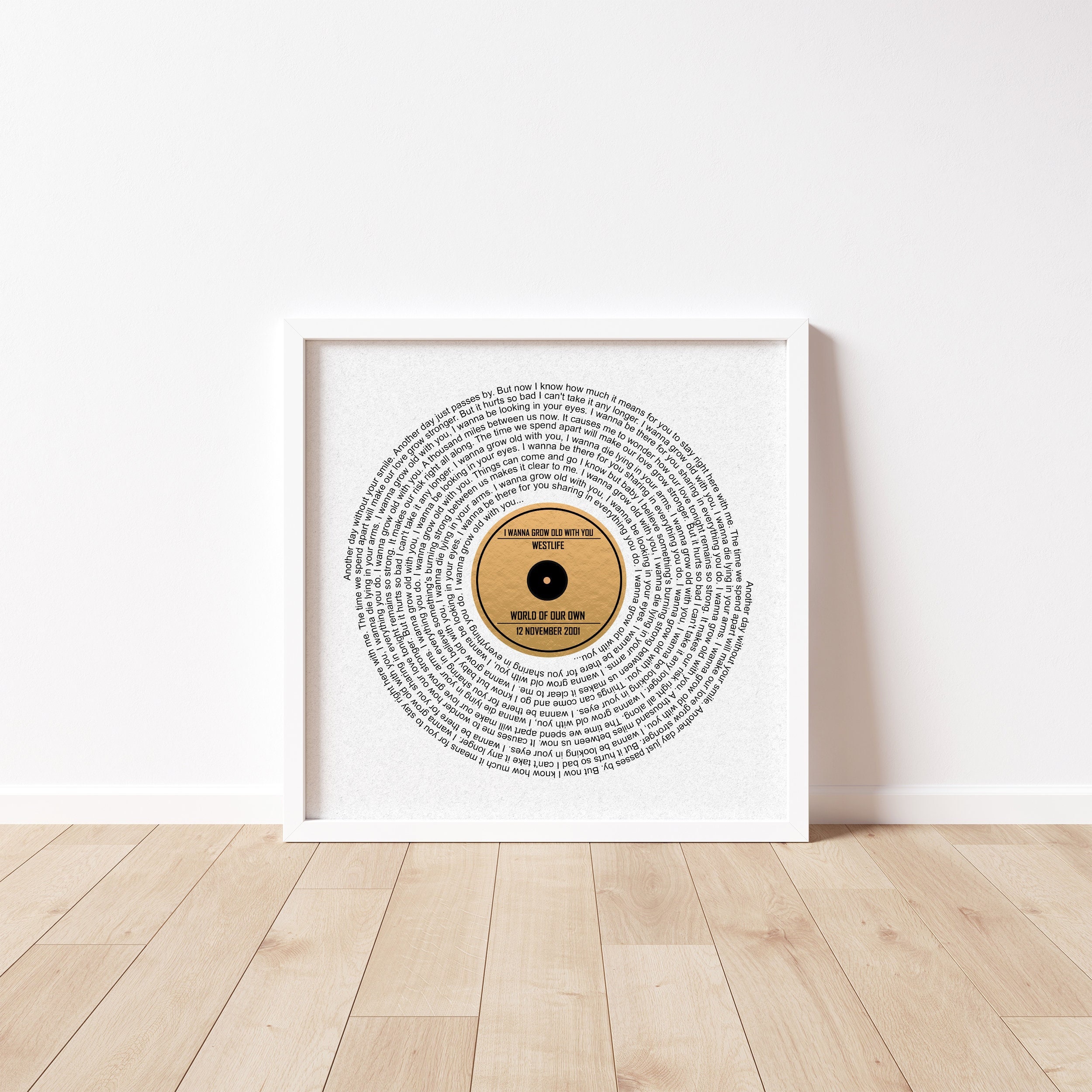 Custom Song Lyrics Vinyl Record Art Personalized Song - Etsy