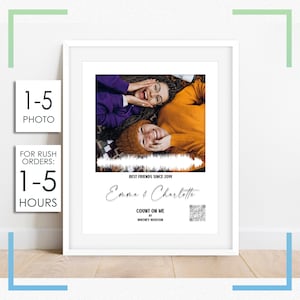 Regali per il migliore amico, Migliore amico, Regalo Soundwave + Codice QR per il migliore amico, Regalo fotografico per BFF, Stampa poster, Regalo di amicizia