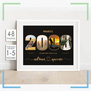 15th Anniversary Gift, Custom Photo Collage, Fifteenth Year Anniversary Gift for Wife Husband, 15 Year Anniversary, 15th Wedding Anniversary