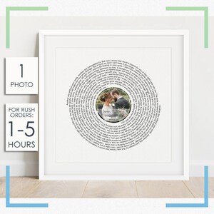Testi di canzoni nuziali, idee regalo personalizzate per pareti, testi del primo ballo, regalo per il primo anniversario di matrimonio per la moglie, regali di anniversario per lui e per lei