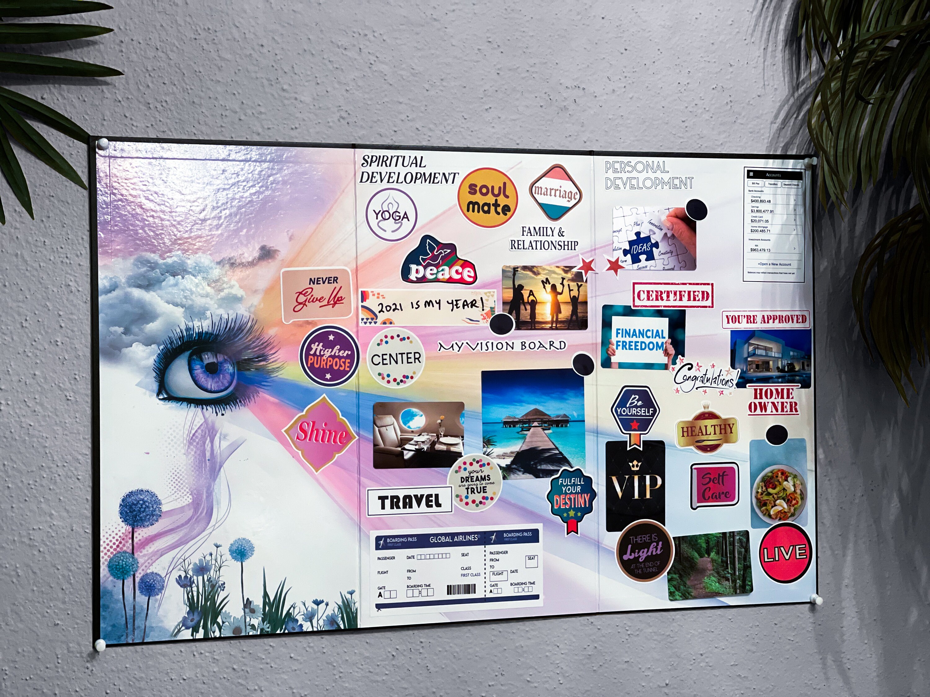 Vision Board With Dry Erase Pens and 150 Stickers Vision Etsy New Zealand