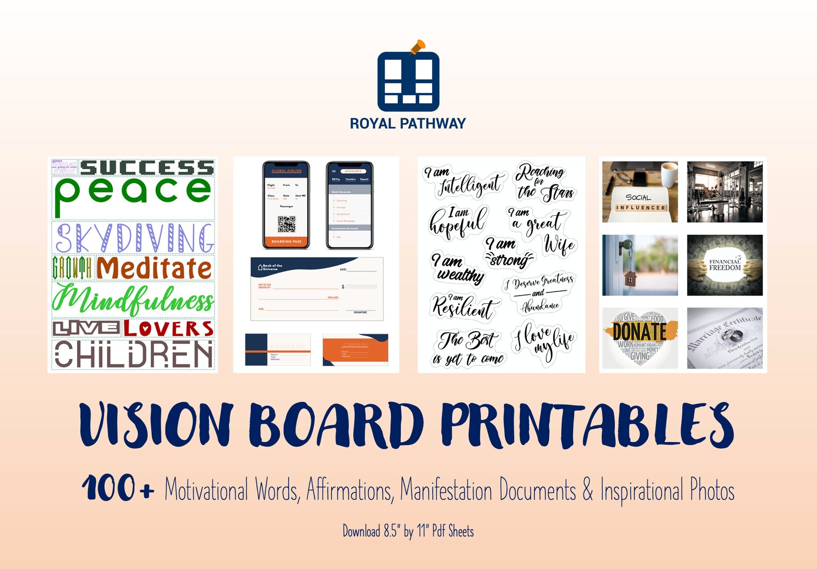 Printable Vision Board Stickers, Bullet Journal Labels, Dream Board ...