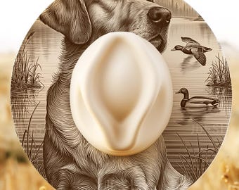 Labrador Retriever Hunting Dog, Hat Burning Design, Wide Brim Hat Pattern, Laser Engraving Hat File, Wide Brim PNG, Hat Engraving Template