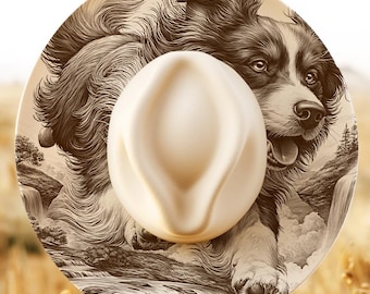 Border Collie Running Hat Burning Design, Wide Brim Hat Pattern, Burned Hat Templates, Hat Brim Template, Wide Brim PNG