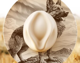 German Shepherd Hat Burning Design, Wide Brim Hat Pattern, Laser Engraving Hat File, Burned Hat Templates, Hat Brim Template, Wide Brim PNG