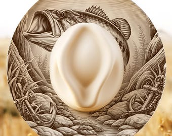 Largemouth Bass Fishing Hat Burning Design, Laser Engraving Hat File, Burned Hat Templates, Hat Brim Template, Wide Brim PNG