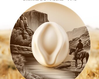 Cowboy & Canyon Hat Burning Design, Laser Engraving Hat File, Burned Hat Templates, Wide Brim PNG, Hat Engraving Template
