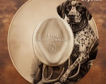ブルー・ヒーラー犬、帽子の彫刻デザイン、レーザー彫刻用PNG