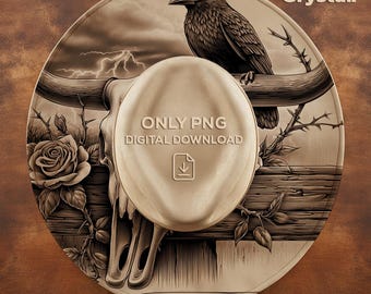 Raven Skull Rose Burned Hat Template Wide Brim Hat Pattern Pyrography Hat PNG Commercial Use