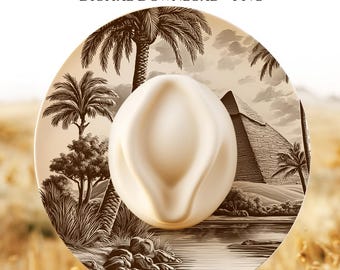 Pyramids and Palm Oasis Hat Burning Design, Laser Engraving Hat File, Burned Hat Templates, Hat Engraving Template, Wide Brim PNG