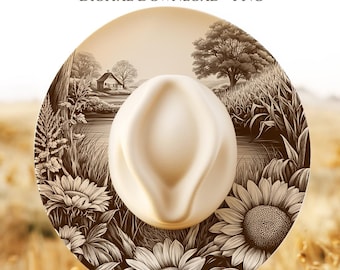 Sunflower Wide Brim Hat Pattern, Hat Burning Template, Laser Engraving Hat File, Hat Burning PNG