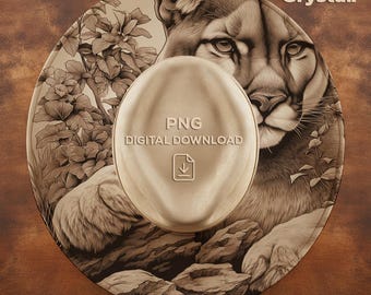 Mountain Lion Hat Burning Design, Burned Hat Templates, Hat Burning PNG, Wide Brim Hat Template, Engraving Hat Design