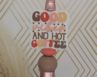 Good Vibes and Hot Coffee Beaded Ink Pen