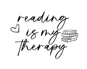 Reading Is My Therapy SVG