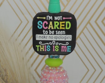Im Not Scared Beaded Ink Pen