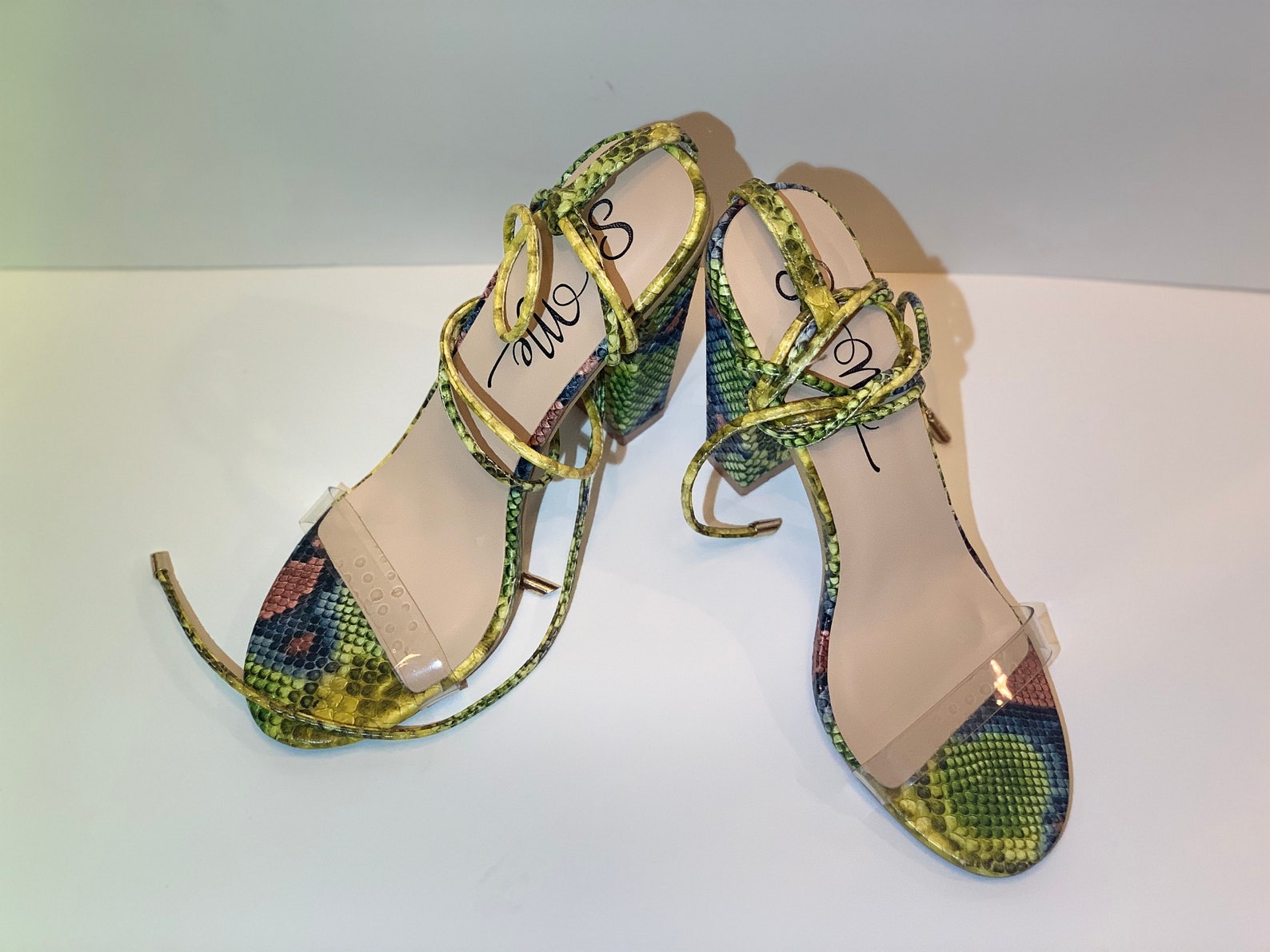 So Me Multicolored Strappy High Heel Size 10 Gently Etsy