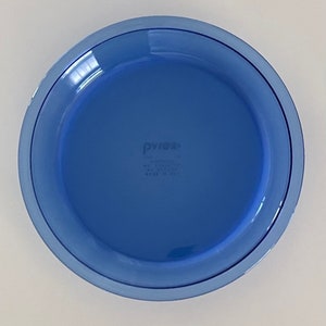 Vintage Pyrex Cobalt Blue Pie Plate # 209 a Classic 9&quot; Flat Rim Pyrex Glass Pie Baking Dish Made in the USA 1970&#39;s 80&#39;s and 90&#39;s