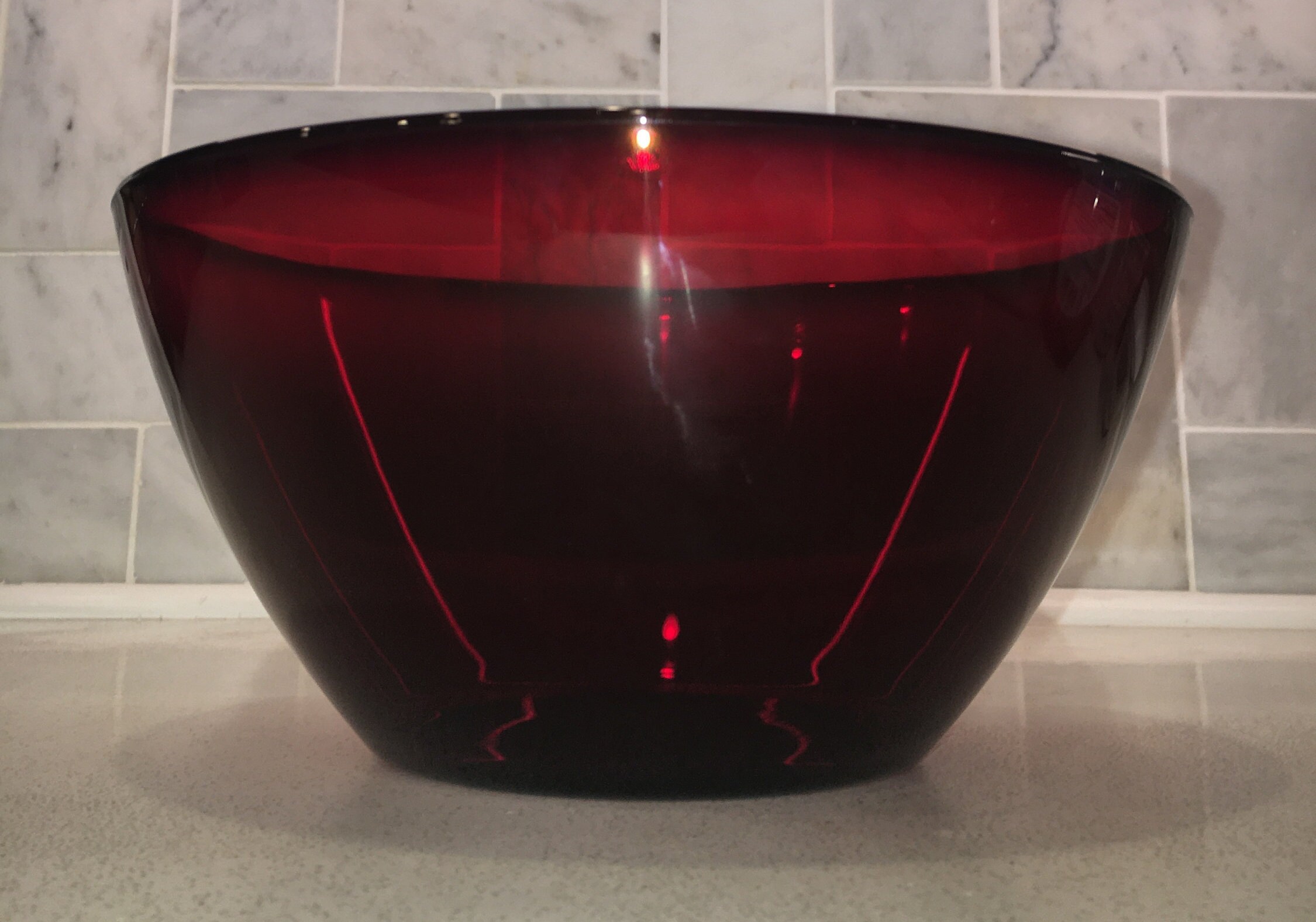 Vintage Ruby Red Punch Bowl Set with 8 Glasses Cristal Etsy