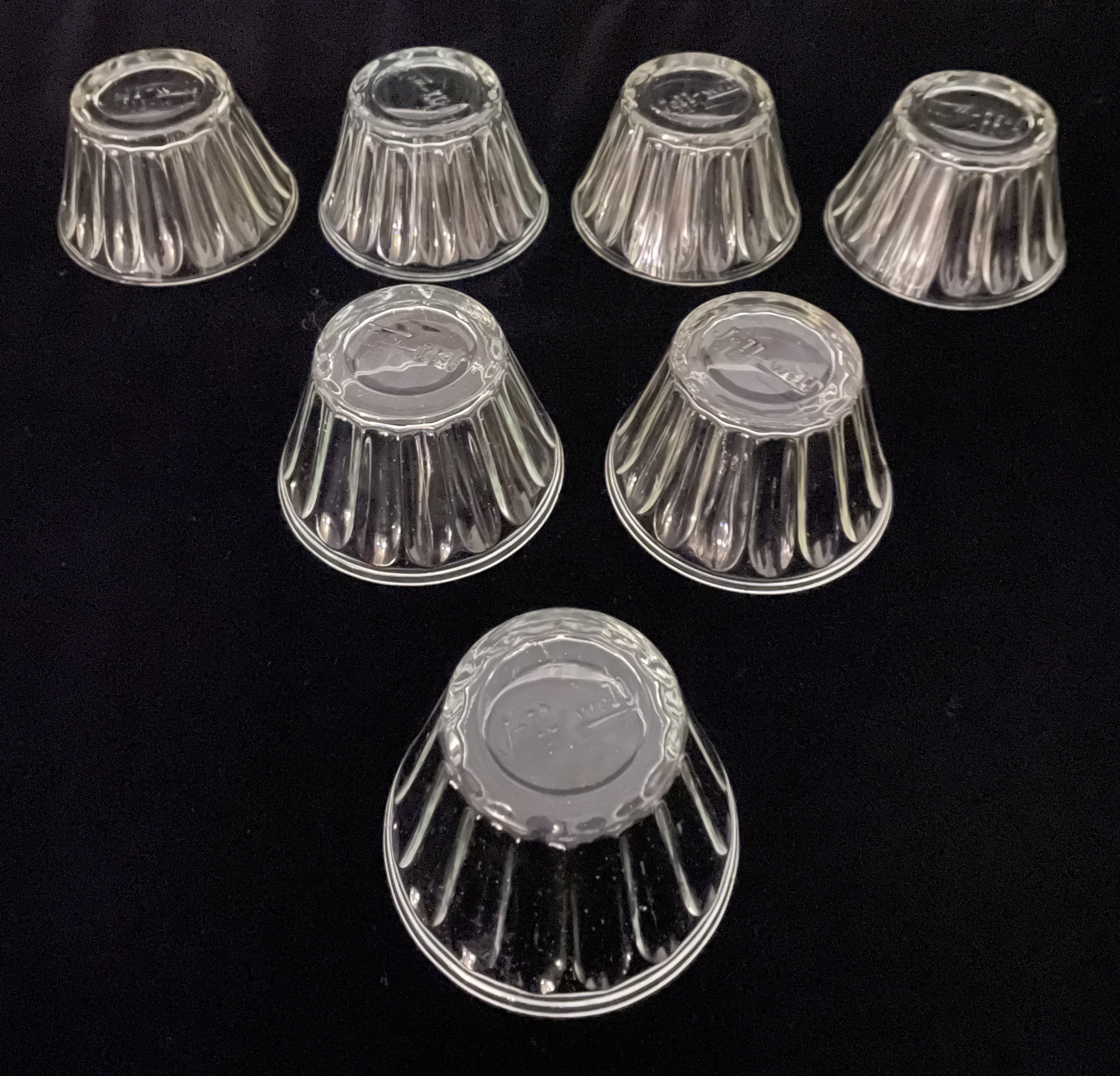 Vintage Jello Shots Set of 7 Glass Jello Molds Made by Jello Etsy