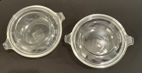 PYREX: CLEAR GLASS, CASSEROLE DISH / BOWL #019, 20oz w/LID 681-C