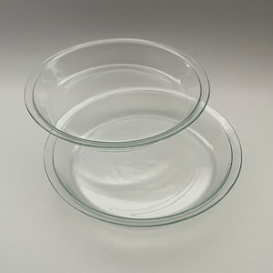 Vintage Pyrex Pie Plates: Set of 2 Clear Glass Baking Dishes