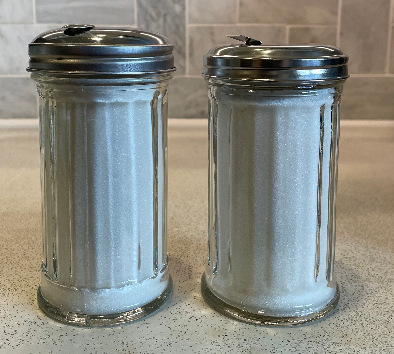 Vintage Glass Sugar Shaker With Metal Top Cute Retro Clear Etsy New