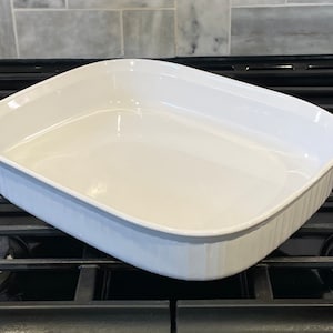 Vintage Corning Ware French White Roaster Lasagna Casserole Baking