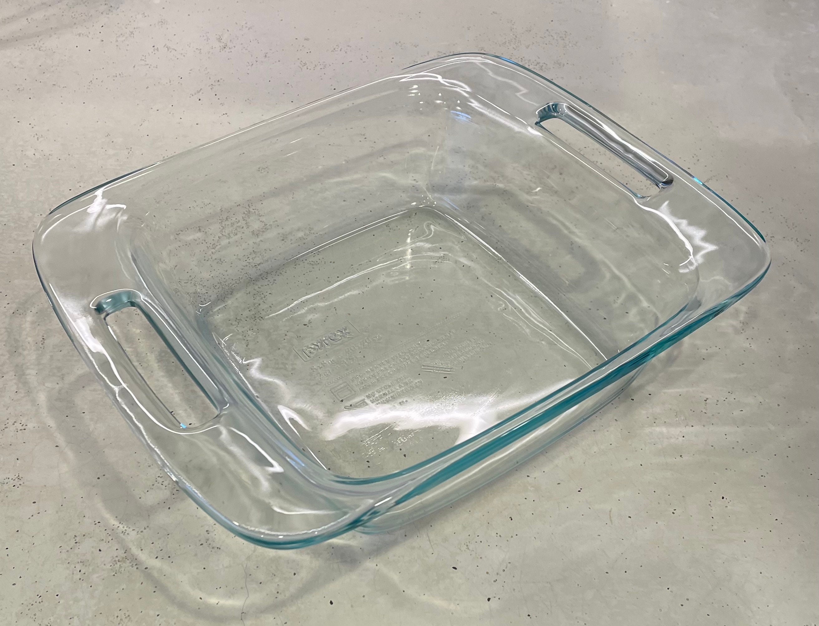 Pyrex Glass Brownie Baking Dish With Handles 8 X 8 X 2 3/4 Etsy