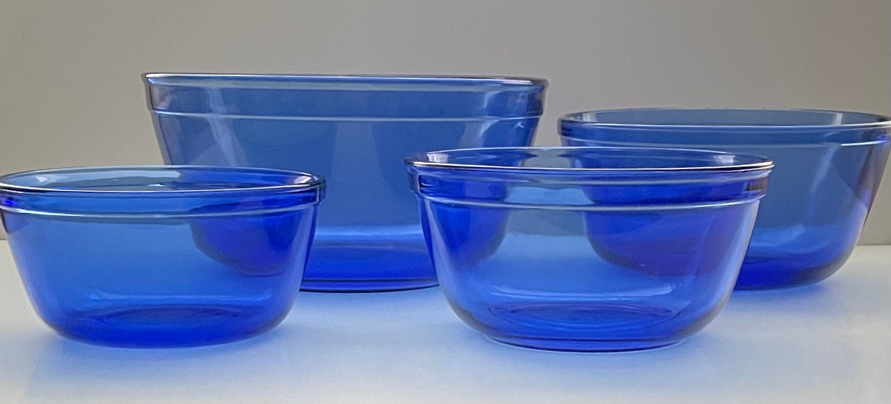 4 Piece Gift Set Cobalt Blue Vintage Anchor Hocking Glass 4 Piece Gift Set Cobalt Blue Vintage Anchor Hocking Glass