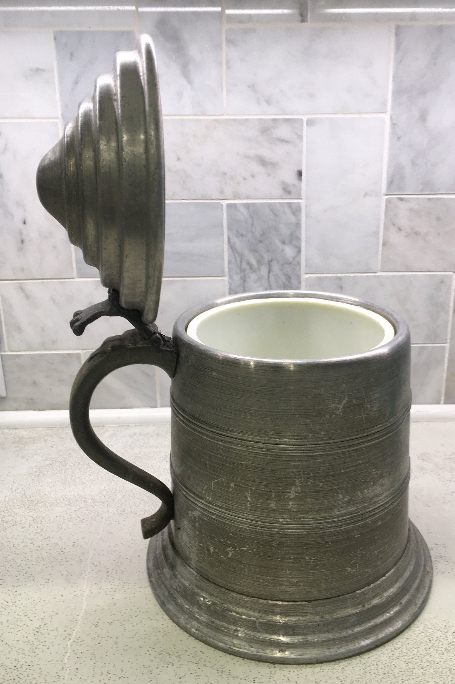 Vintage Galvanized Metal Ice Bucket with Unique Handle and Lid Etsy