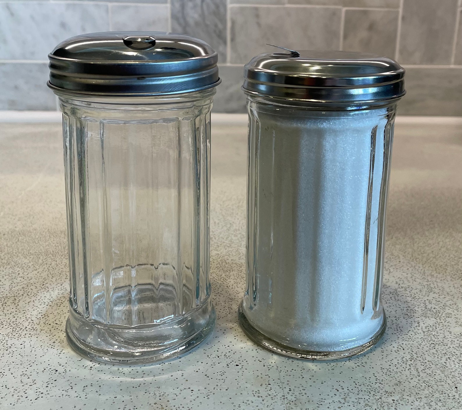 Vintage Glass Sugar Shaker with Metal Top Designed To Match Etsy