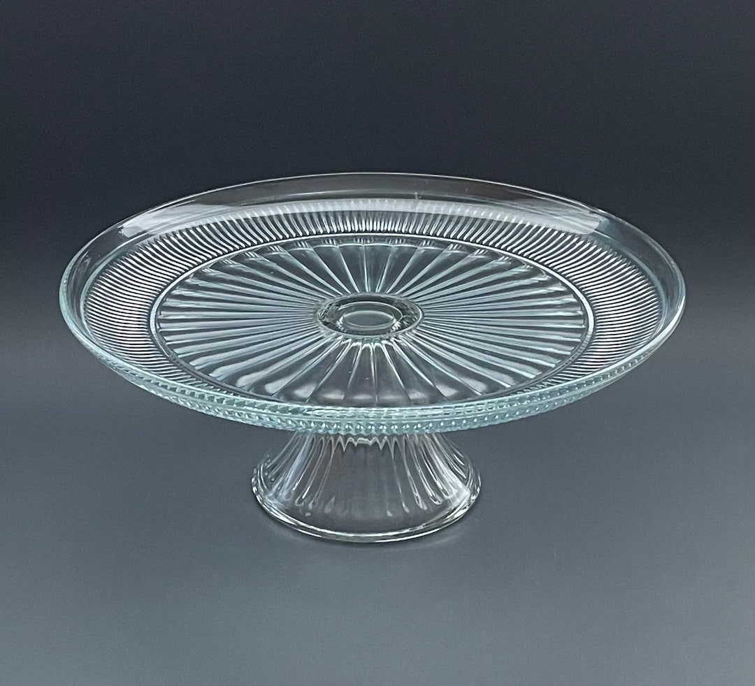 Ganton Stand Vintage Anchor Hocking Canton Pedestal Cake Stand - 12
