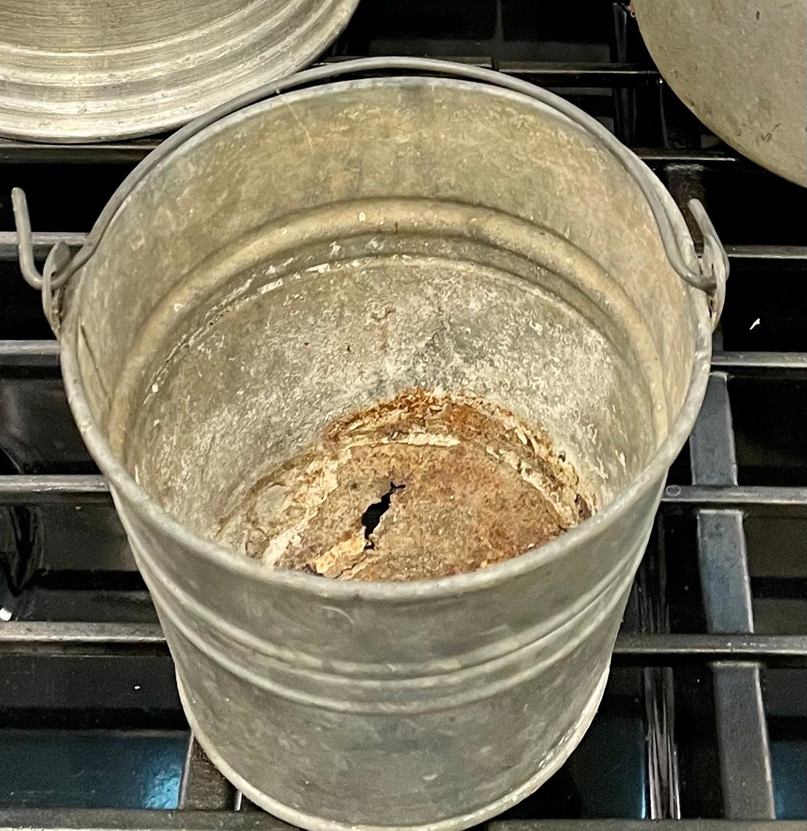 Vintage Galvanized Metal Ice Bucket with Unique Handle and Lid Etsy