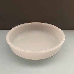 Vintage Milk Glass Cake Baking Dish Mini Round 7 1/2&quot; x 1 1/4&quot; Milk Glass Cake Pan Made in the USA in the 1930&#39;s - 1940&#39;s