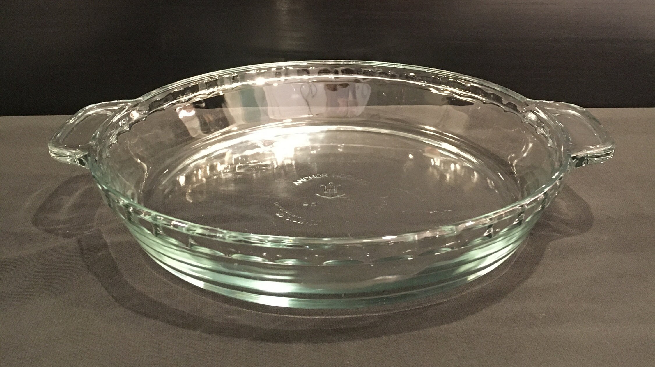Vintage Scalloped Clear Glass Pie Baking Dish Pie Serving Etsy