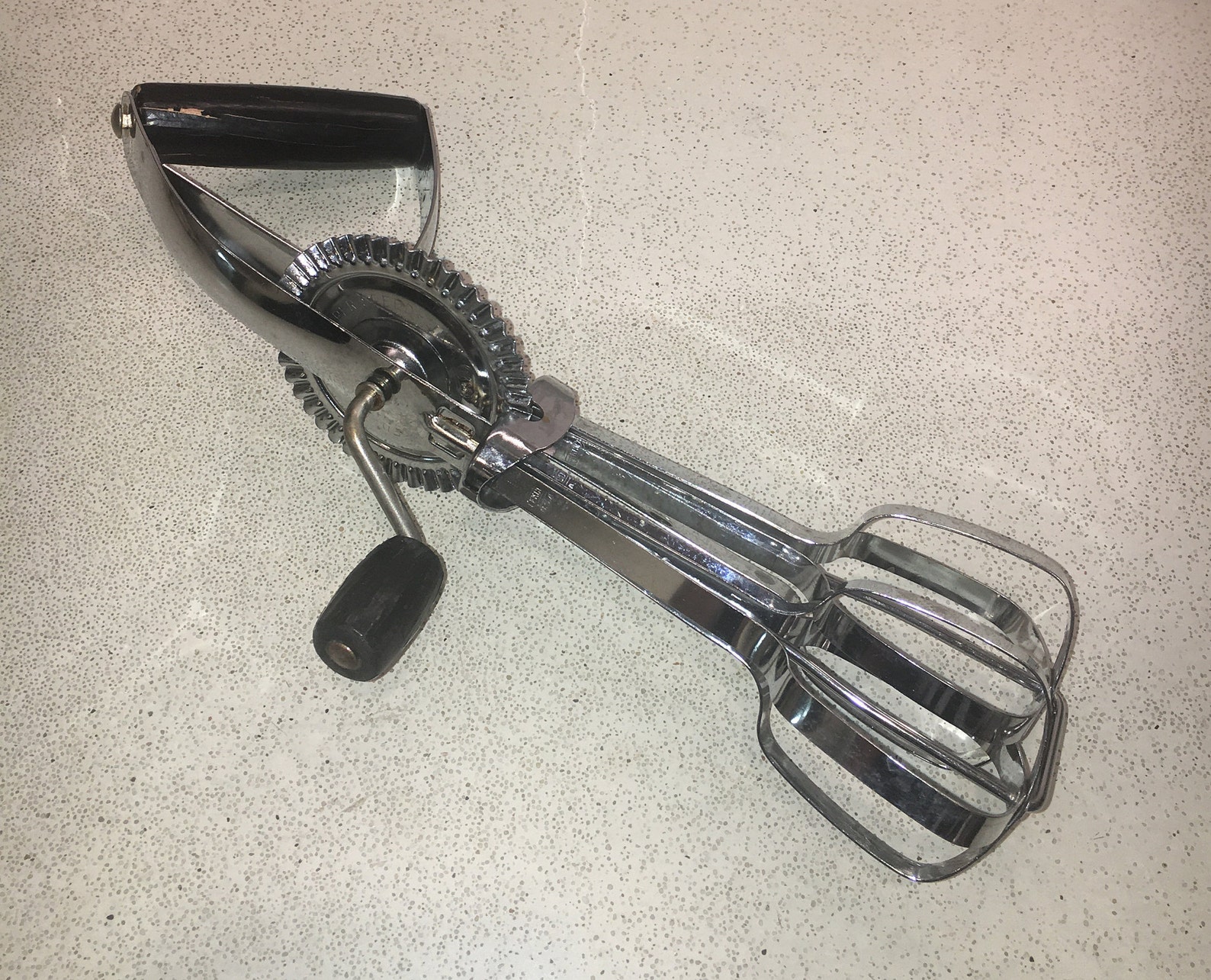 Cute Vintage Wooden Handled Hand Mixer With Angled Handle Egg Etsy