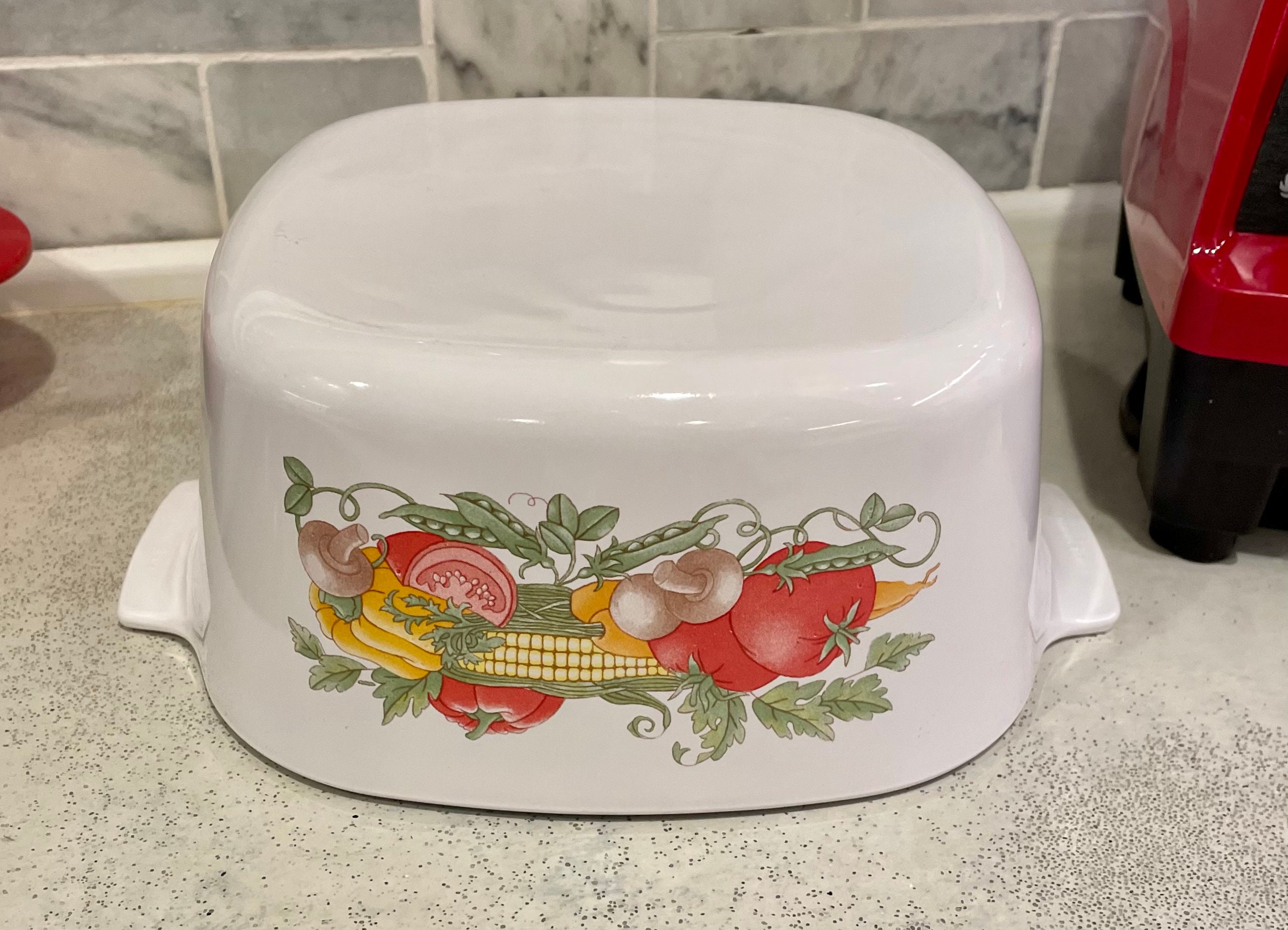 Vintage Corning Ware Garden Harvest Dutch Oven Large Casserole Etsy