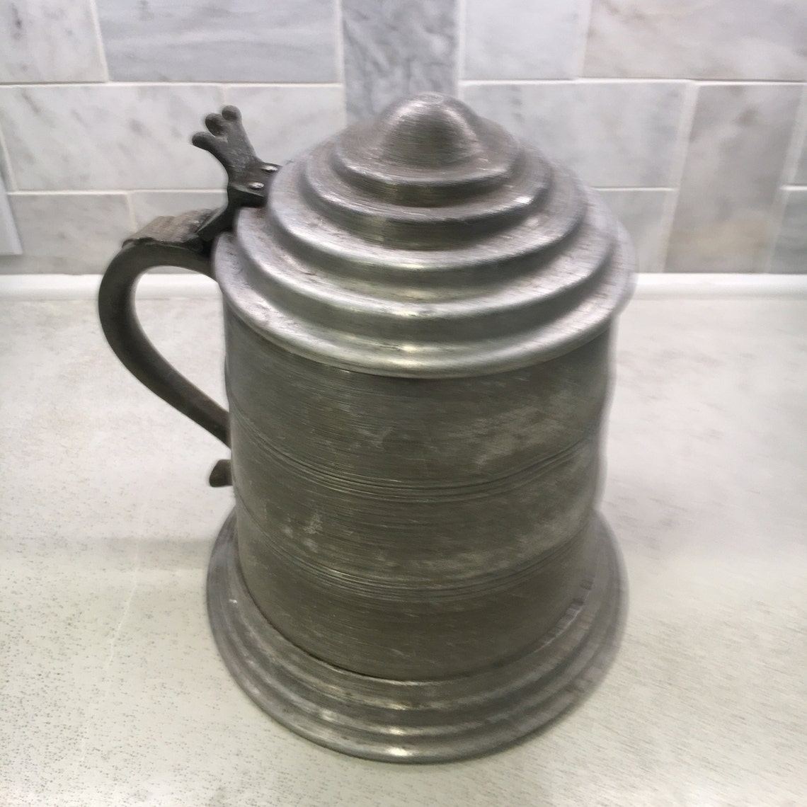 Vintage Galvanized Metal Ice Bucket with Unique Handle and Lid Etsy