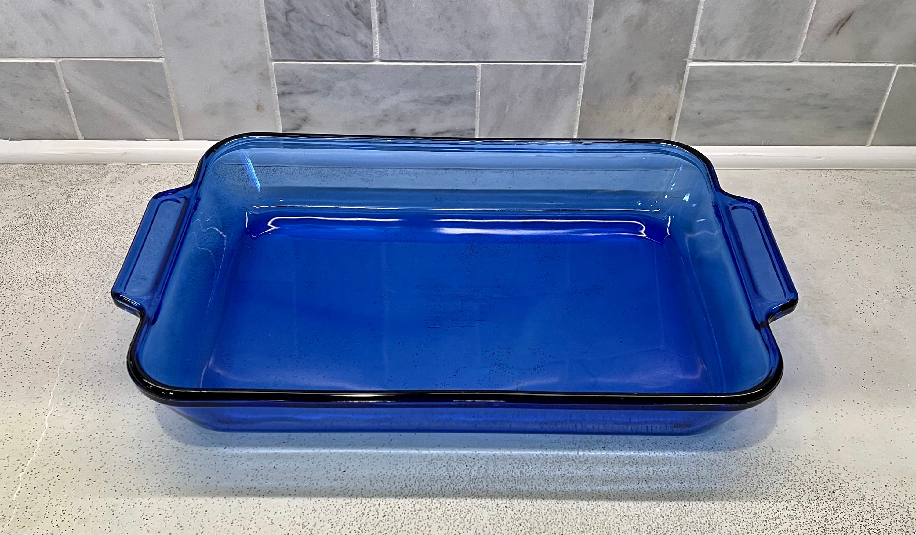 8 Cobalt Blue Vintage Anchor Hocking Brownie Baking Dish Cake Pan With  Thick Walls and Handles 8 X 8 X 2 1035 or Casserole Dish Side Dish 