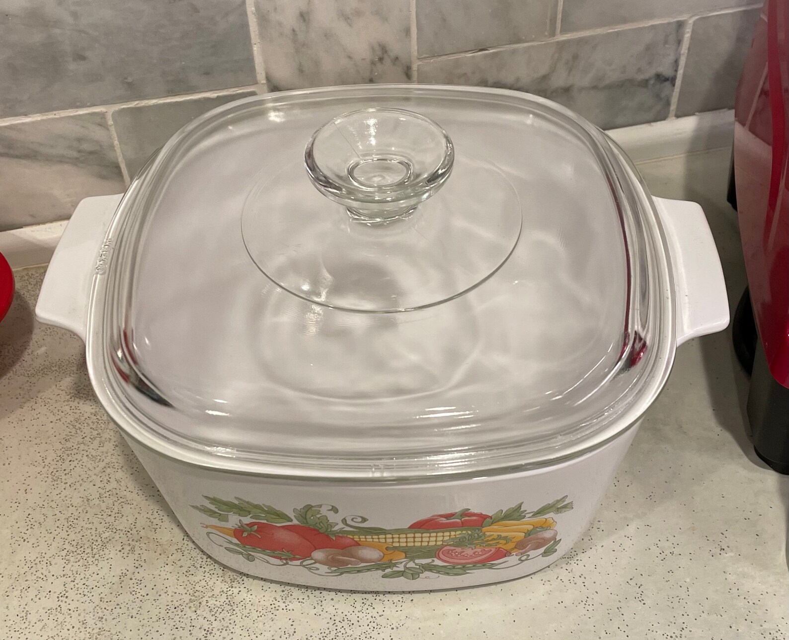 Vintage Corning Ware Garden Harvest Dutch Oven Large Casserole Etsy