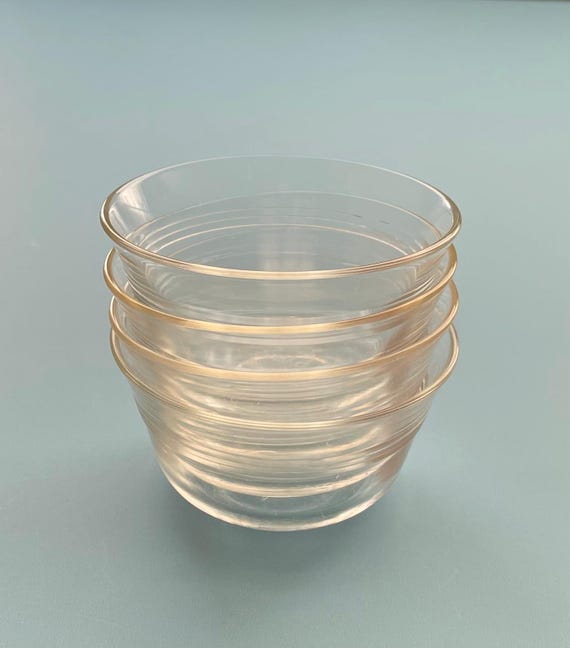 4 pc Vintage PYREX Ramekins 6 ounce Pyrex 463 Glass Prep Bowls Set of 4