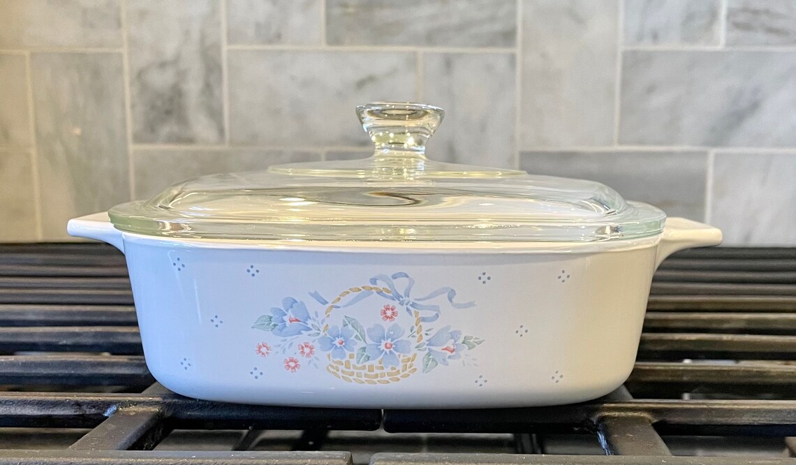 1 L Vintage Corning Ware Country Cornflower Casserole Baking Etsy
