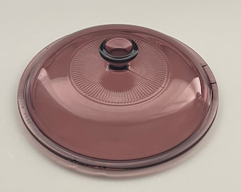 Vintage Cranberry Visions Lid V 1.5 C: Pyrex Replacement Lid