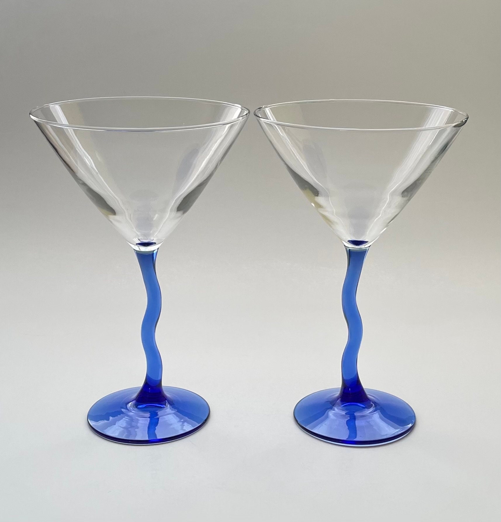 Vintage Martini Glasses Set of 4 C.1990a French Cristal D'arques-durand