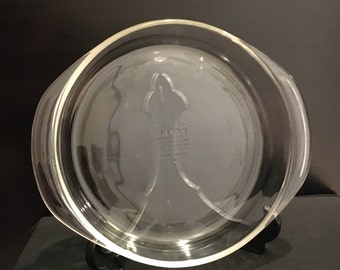 Vintage PYREX Clear Glass Cake Baking Dish 8.5" number 221 Round Cake Pan