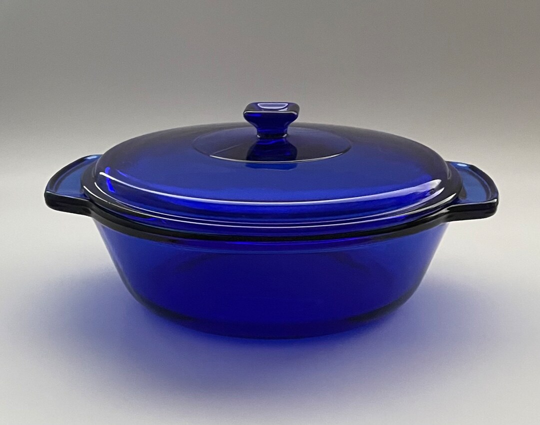 Cobalt Blue Glass Casserole Dish